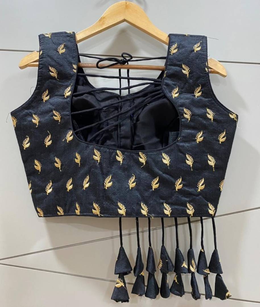 Phantom Silk Embroidered Stitched Blouse